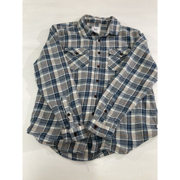 Katin Flannel Shirt Men’s M Blue Plaid Button Up Long Sleeve Casual Outdoors - Picture 4 of 11